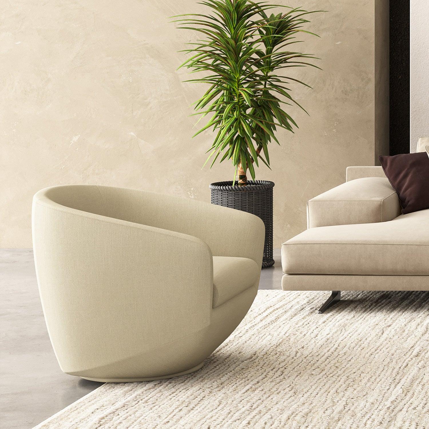 Akira Lounge Chair Off White - Image 5