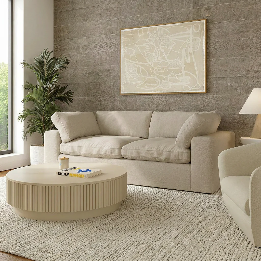 Bloom 3 Seater Sofa Beige - Image 8