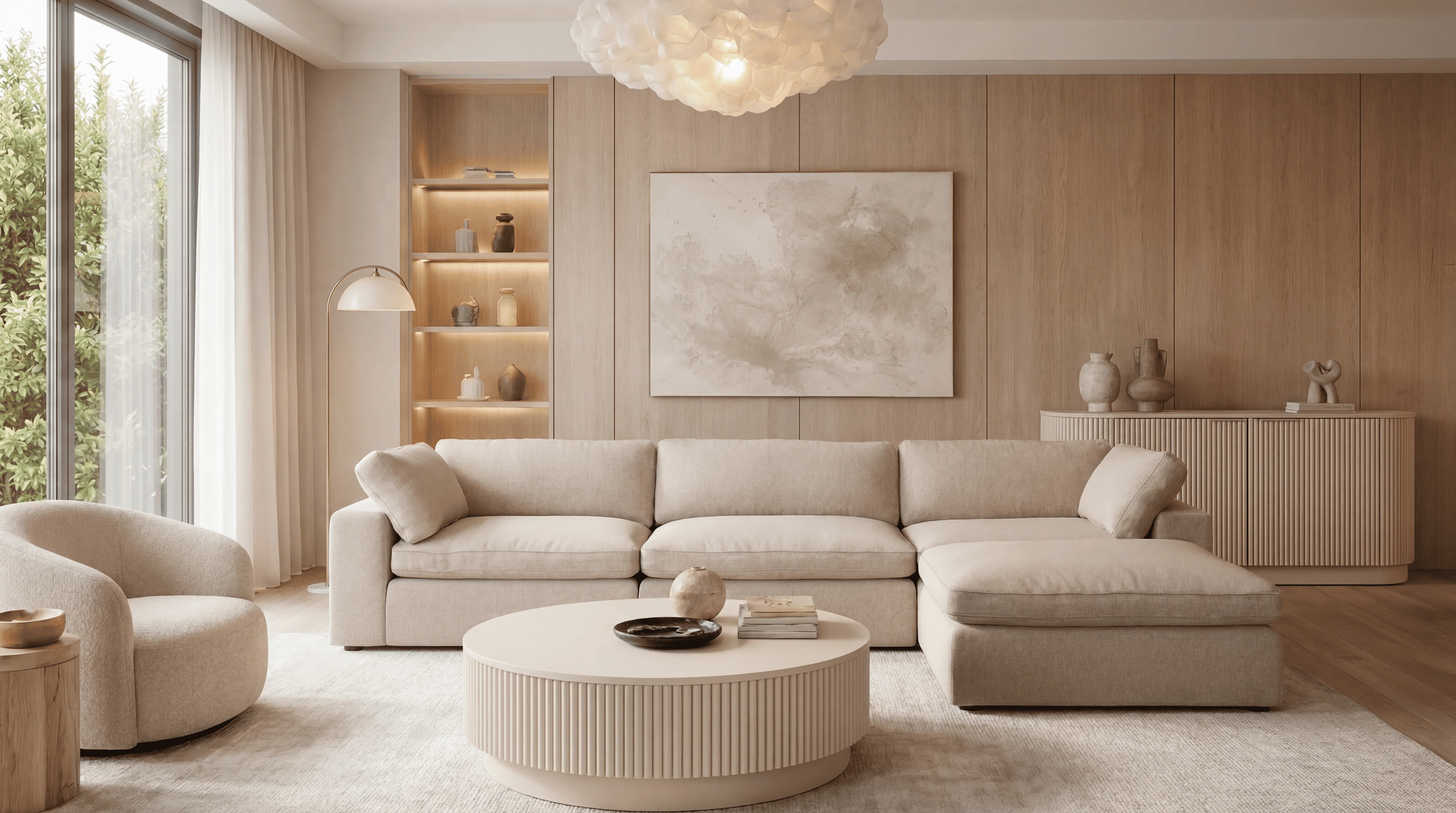 Bloom 4-Piece Modular Sofa Beige - Image 5