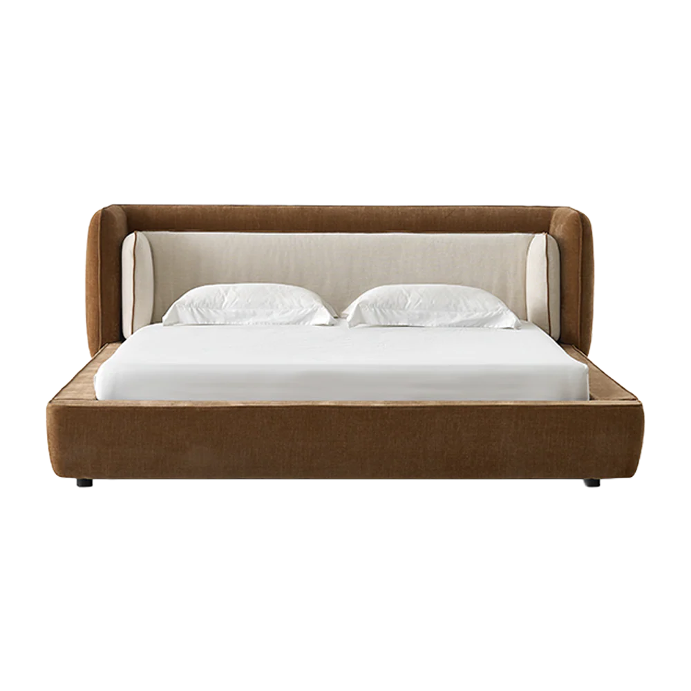Como Bed Cognac & Off White