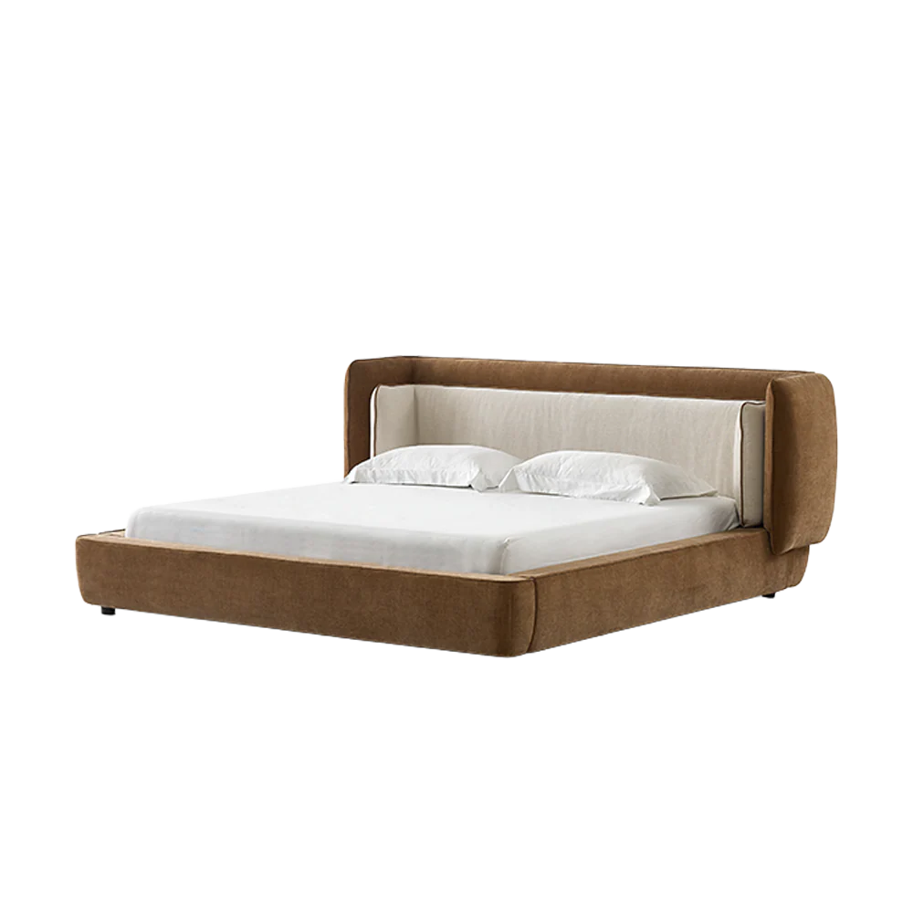 Como Bed Cognac & Off White - Image 3