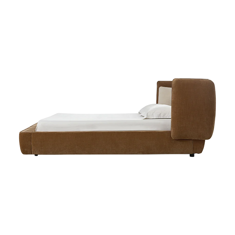Como Bed Cognac & Off White - Image 4