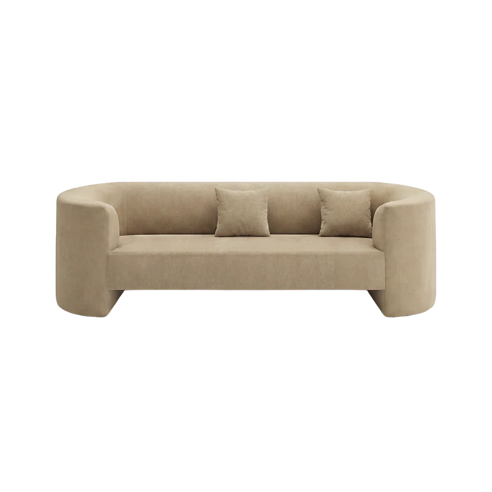 Elora 3 Seater Sofa Camel Velvet