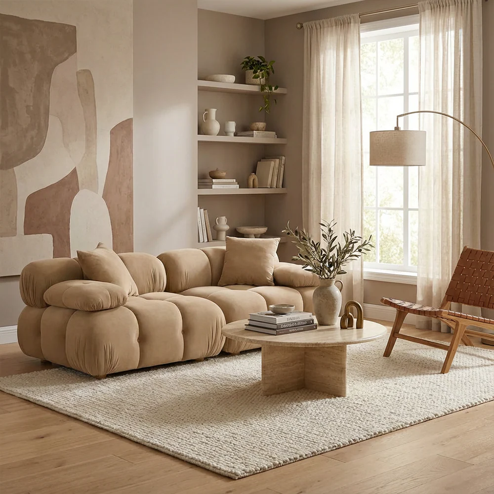Forma 2-Piece Sofa Camel Velvet - Image 2