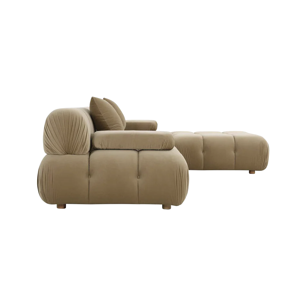 Forma Sectional Sofa Camel Velvet - Image 5