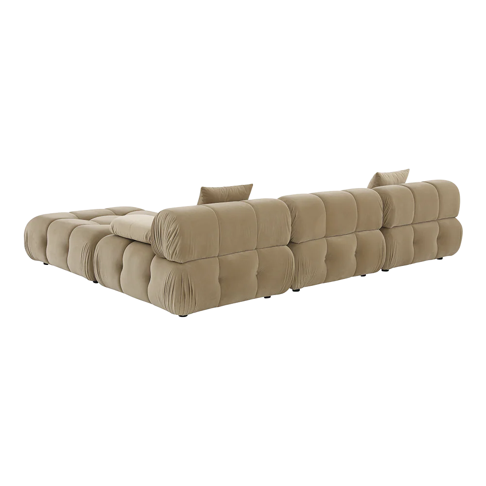 Forma Sectional Sofa Camel Velvet - Image 6