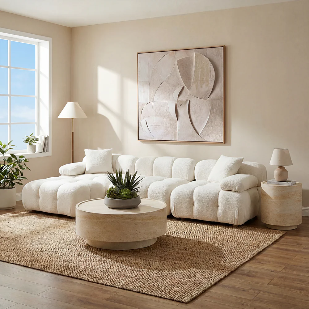 Forma Sectional Sofa Off White - Image 9
