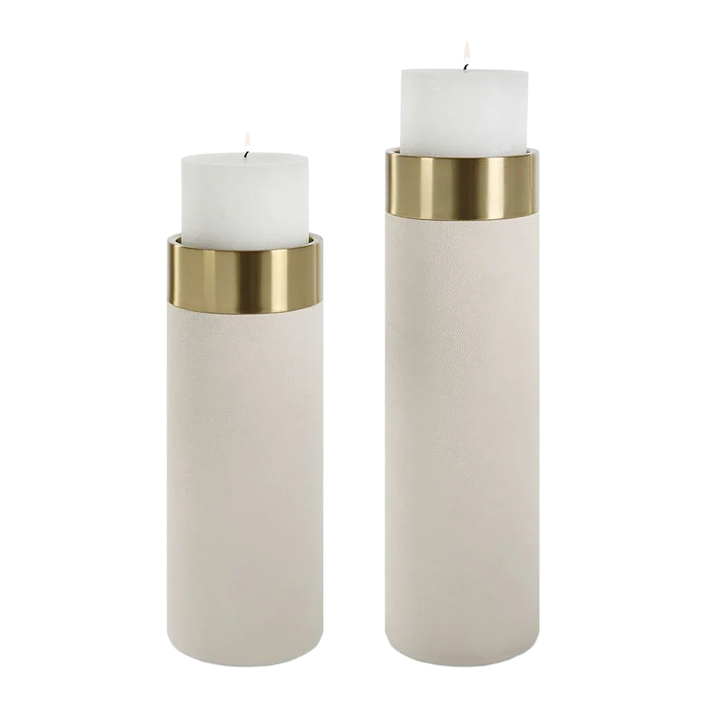 Ignis Candle Holders White