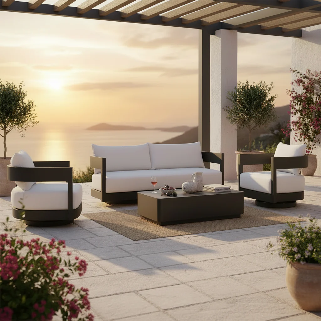Onda Swivel Outdoor Lounge Chair - Image 5