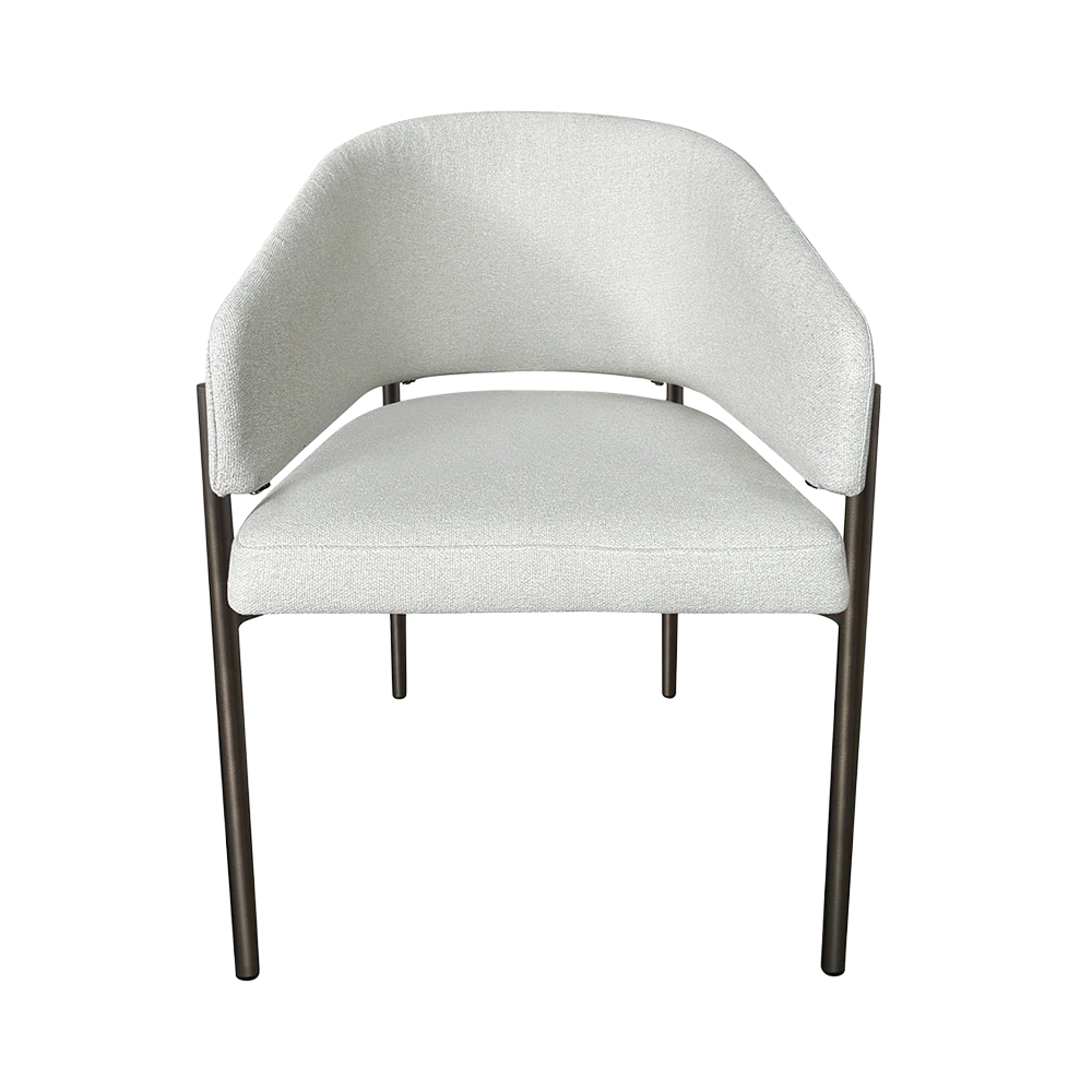 Oxford Outdoor Dining Chair Off White & Bronze Frame