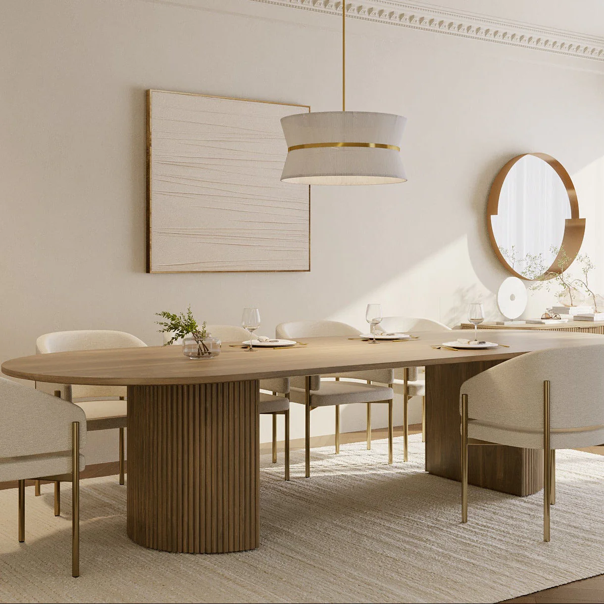 Oxford Rectangular XL Dining Table Greige Oak - Image 2