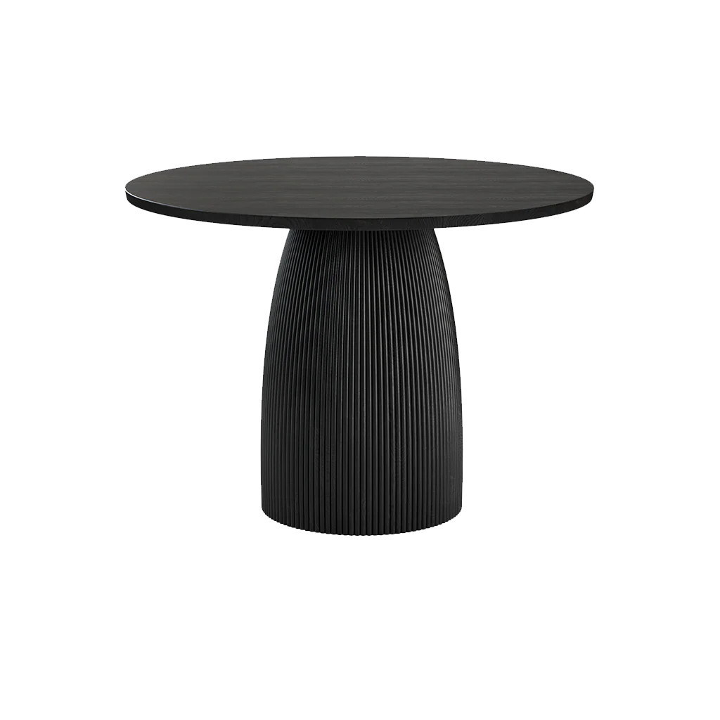 Oxford Round XS Dining Table Black Wood