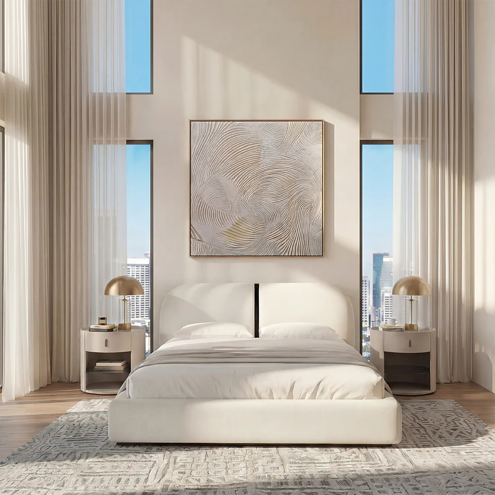 Sable Bed Off White Linen - Image 6