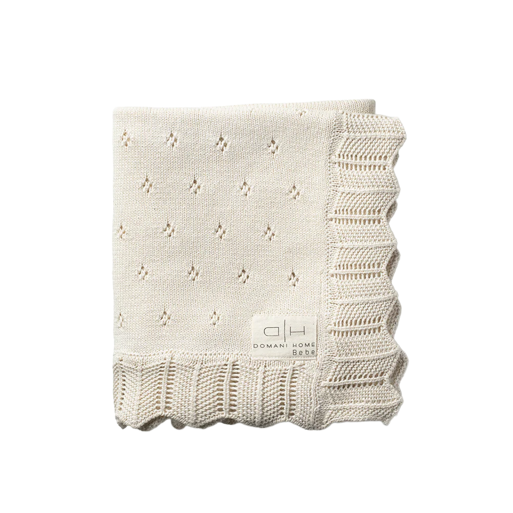Scalloped Pointelle Blanket