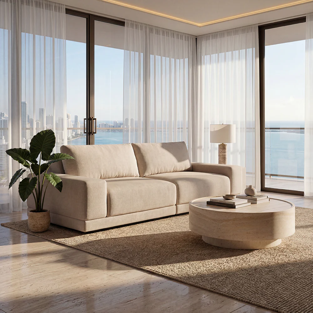 Torino 2-Piece Sofa Beige - Image 2