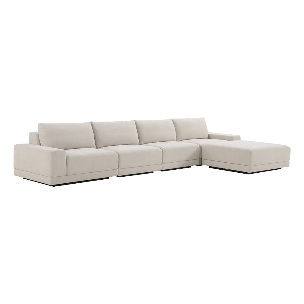 Torino 4-Piece Sofa & Ottoman Beige - Image 3