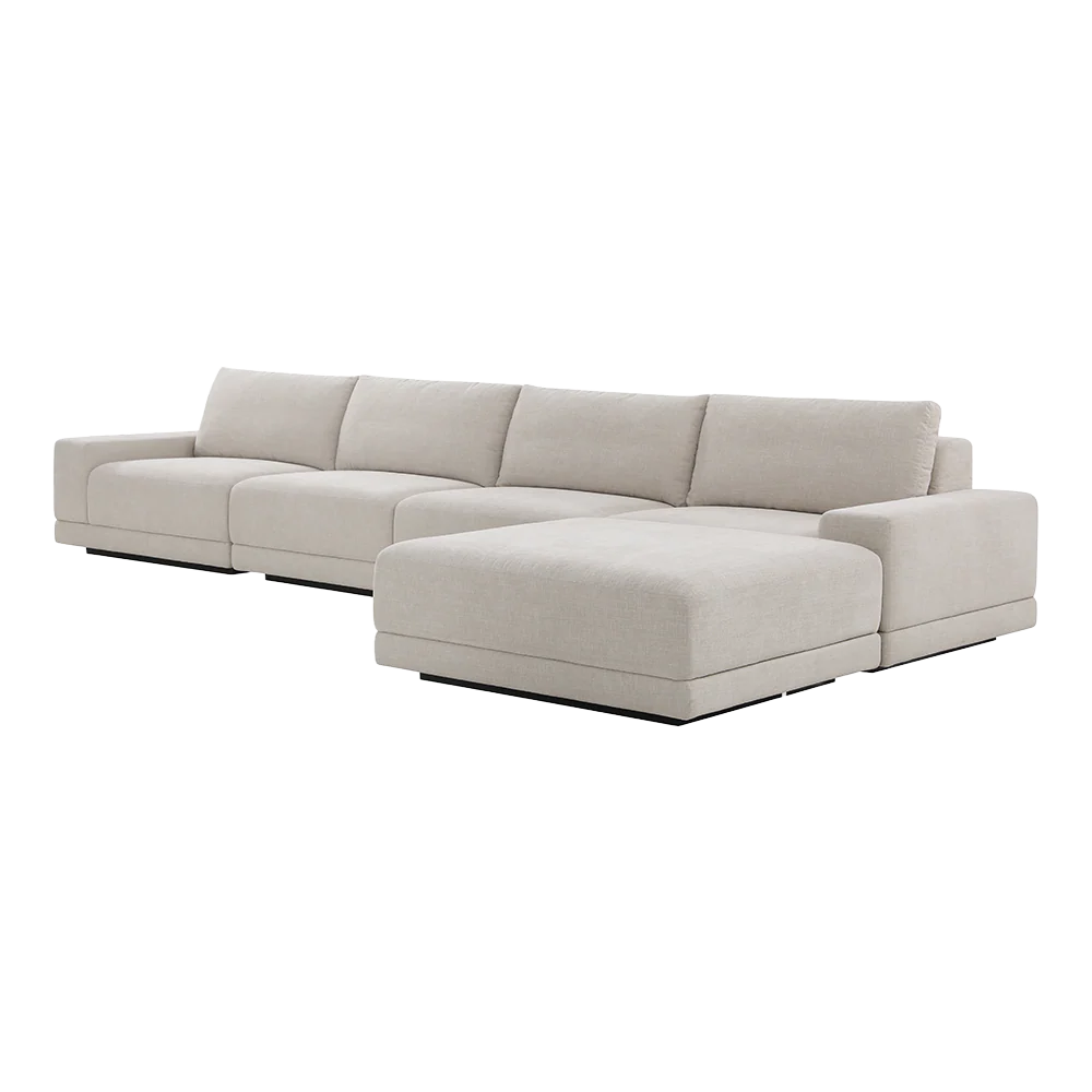 Torino 4-Piece Sofa & Ottoman Beige - Image 5
