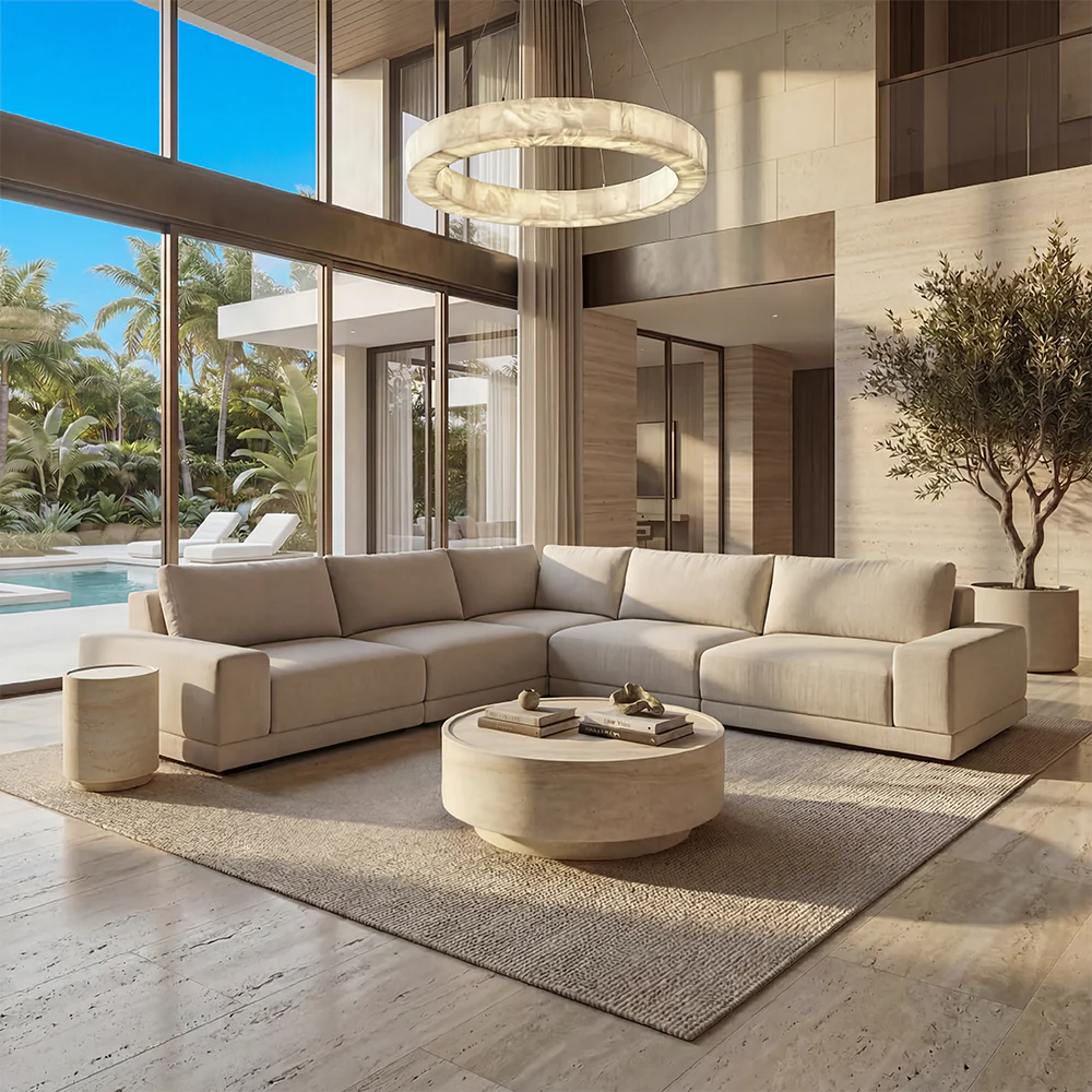 Torino Corner Sectional Beige - Image 2