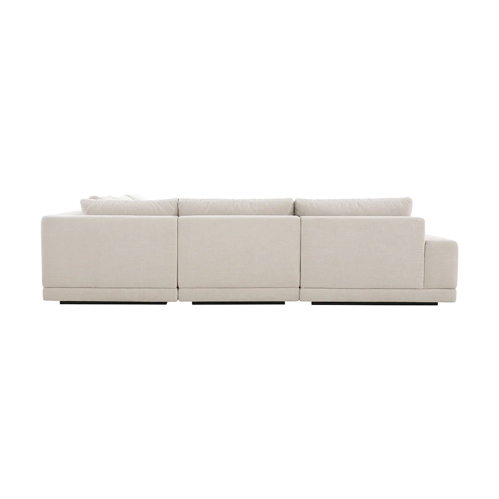 Torino Corner Sectional & Ottoman Beige - Image 6
