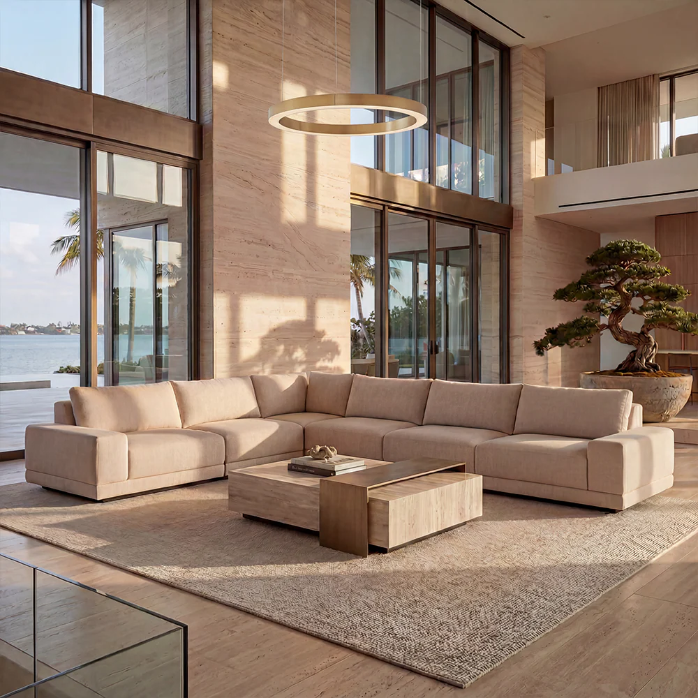 Torino Large Corner Sectional Beige - Image 2