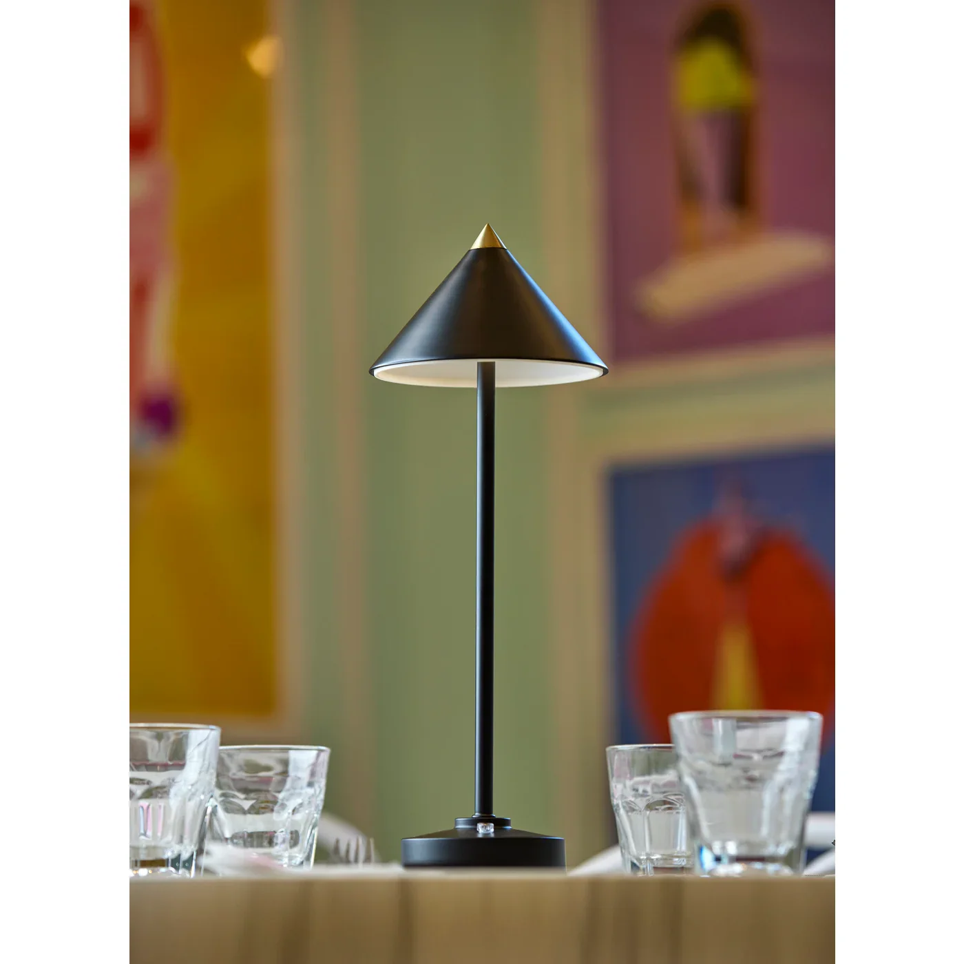 Volta Black Led Cordless Table Lamp - Image 2